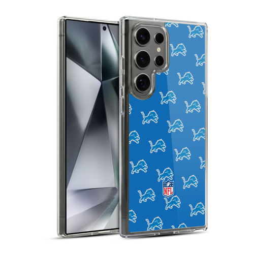 NFL Detroit Lions Artwork Patterns Soft Gel Case for Samsung Galaxy S24 Ultra 5G & MagSafe