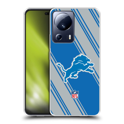 NFL Detroit Lions Artwork Stripes Soft Gel Case for Xiaomi 13 Lite 5G