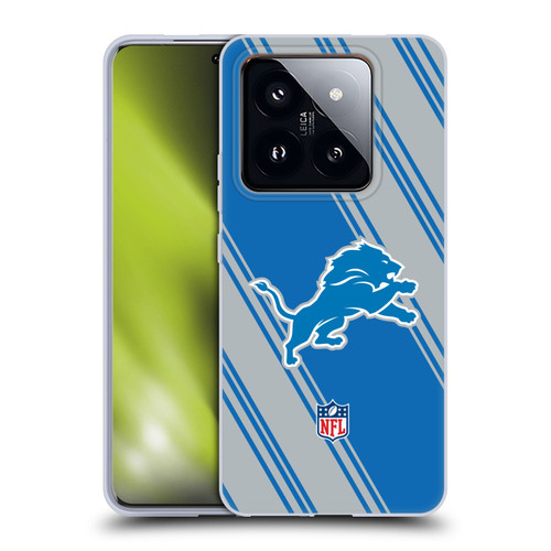 NFL Detroit Lions Artwork Stripes Soft Gel Case for Xiaomi 14 Pro