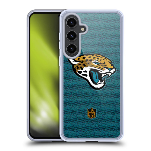 NFL Jacksonville Jaguars Logo Football Soft Gel Case for Samsung Galaxy S24+ 5G