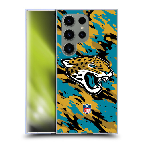 NFL Jacksonville Jaguars Logo Camou Soft Gel Case for Samsung Galaxy S24 Ultra 5G