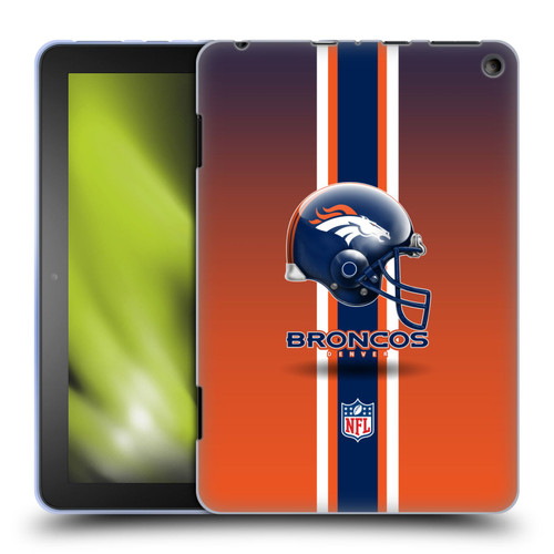 NFL Denver Broncos Logo Helmet Soft Gel Case for Amazon Fire HD 8/Fire HD 8 Plus 2020