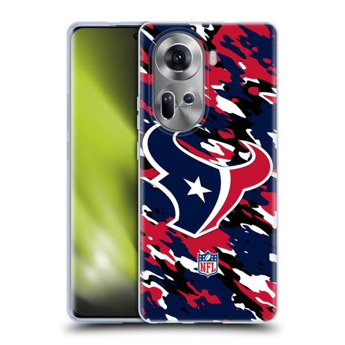 NFL Houston Texans Logo Camou Soft Gel Case for OPPO Reno11