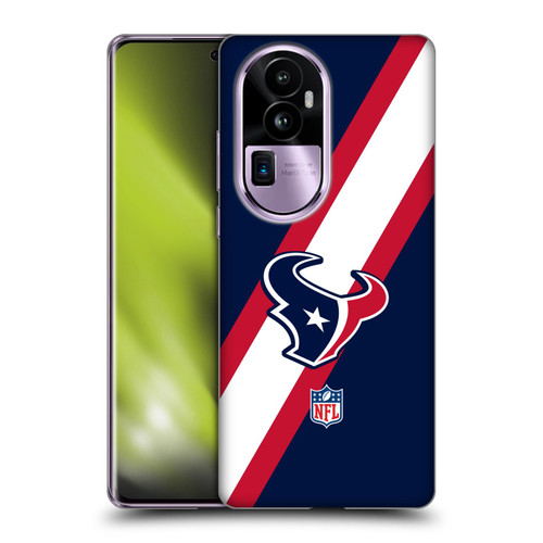 NFL Houston Texans Logo Stripes Soft Gel Case for OPPO Reno10 Pro+