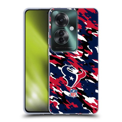 NFL Houston Texans Logo Camou Soft Gel Case for OPPO Reno11 F 5G / F25 Pro 5G