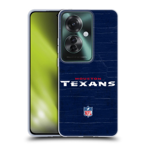 NFL Houston Texans Logo Distressed Look Soft Gel Case for OPPO Reno11 F 5G / F25 Pro 5G