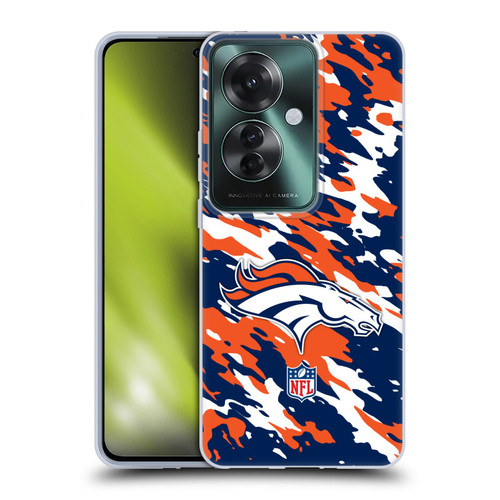 NFL Denver Broncos Logo Camou Soft Gel Case for OPPO Reno11 F 5G / F25 Pro 5G