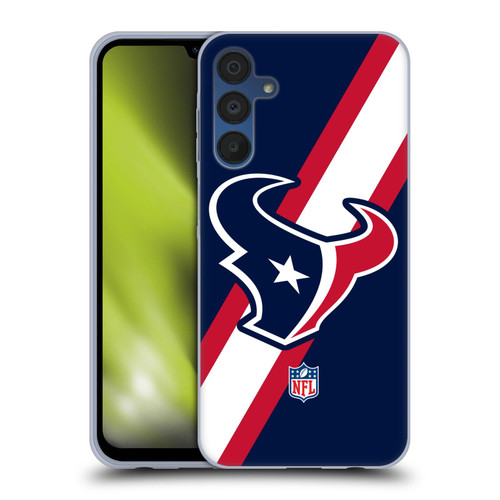 NFL Houston Texans Logo Stripes Soft Gel Case for Samsung Galaxy A15