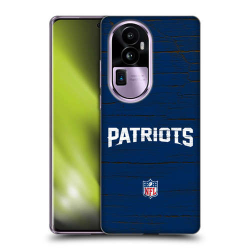 NFL New England Patriots Logo Distressed Look Soft Gel Case for OPPO Reno10 Pro+