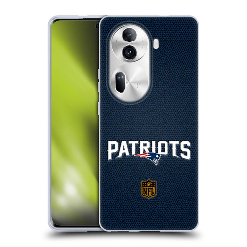 NFL New England Patriots Logo Football Soft Gel Case for OPPO Reno11 Pro