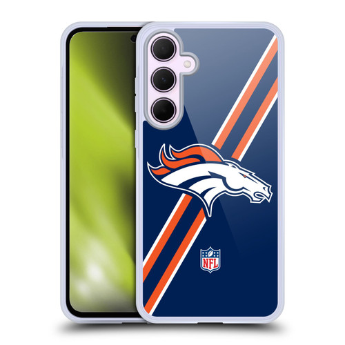NFL Denver Broncos Logo Stripes Soft Gel Case for Samsung Galaxy A35 5G