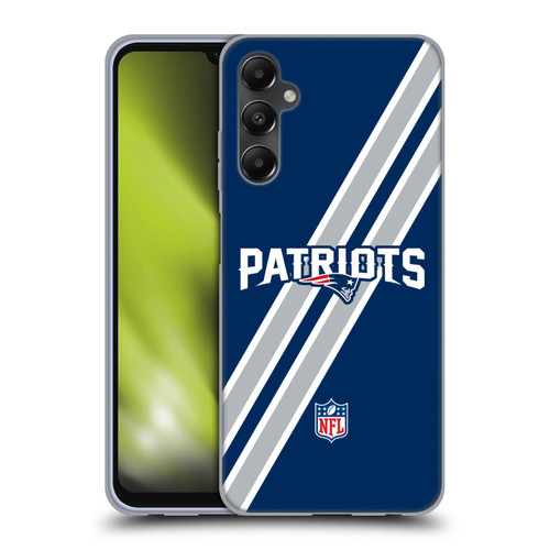NFL New England Patriots Logo Stripes Soft Gel Case for Samsung Galaxy A05s