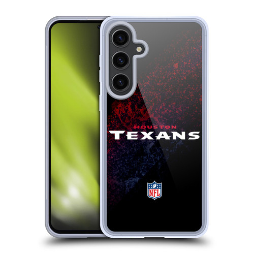 NFL Houston Texans Logo Blur Soft Gel Case for Samsung Galaxy S24+ 5G