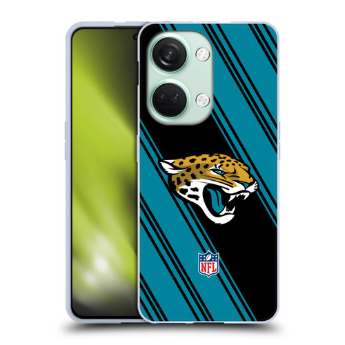 NFL Jacksonville Jaguars Artwork Stripes Soft Gel Case for OnePlus Nord 3 5G