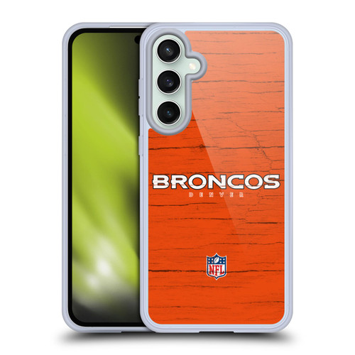 NFL Denver Broncos Logo Distressed Look Soft Gel Case for Samsung Galaxy S23 FE 5G
