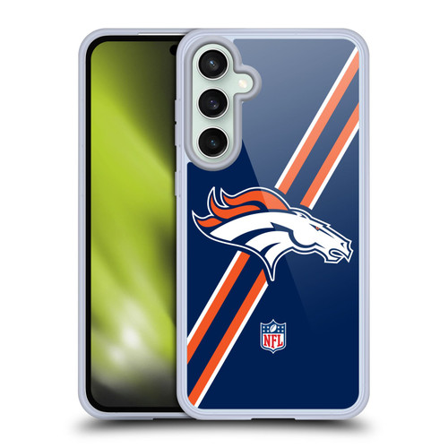 NFL Denver Broncos Logo Stripes Soft Gel Case for Samsung Galaxy S23 FE 5G
