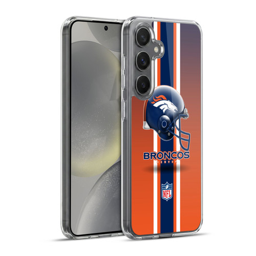 NFL Denver Broncos Logo Helmet Soft Gel Case for Samsung Galaxy S24+ 5G