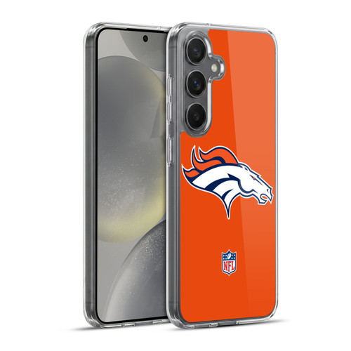 NFL Denver Broncos Logo Plain Soft Gel Case for Samsung Galaxy S24+ 5G