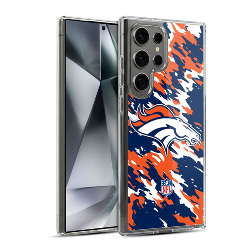NFL Denver Broncos Logo Camou Soft Gel Case for Samsung Galaxy S24 Ultra 5G