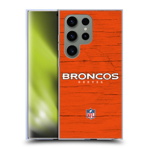 NFL Denver Broncos Logo Distressed Look Soft Gel Case for Samsung Galaxy S24 Ultra 5G