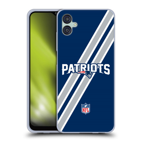 NFL New England Patriots Logo Stripes Soft Gel Case for Samsung Galaxy M04 5G / A04e