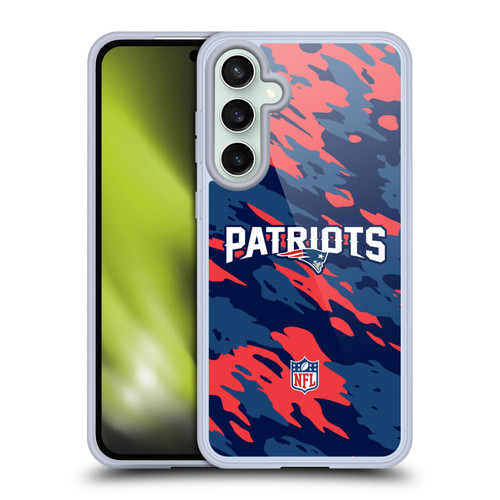 NFL New England Patriots Logo Camou Soft Gel Case for Samsung Galaxy S23 FE 5G