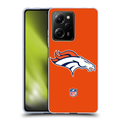 NFL Denver Broncos Logo Plain Soft Gel Case for Xiaomi Redmi Note 12 Pro 5G