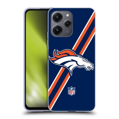 NFL Denver Broncos Logo Stripes Soft Gel Case for Xiaomi Redmi 12