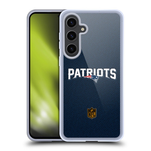 NFL New England Patriots Logo Football Soft Gel Case for Samsung Galaxy S24+ 5G