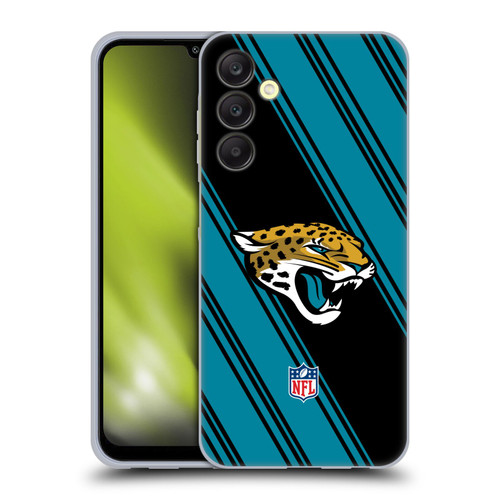 NFL Jacksonville Jaguars Artwork Stripes Soft Gel Case for Samsung Galaxy A25 5G
