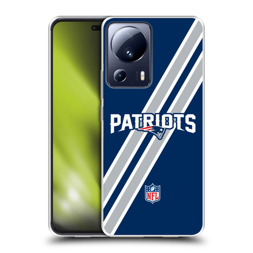 NFL New England Patriots Logo Stripes Soft Gel Case for Xiaomi 13 Lite 5G
