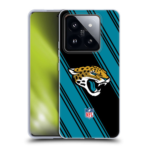 NFL Jacksonville Jaguars Artwork Stripes Soft Gel Case for Xiaomi 14 Pro