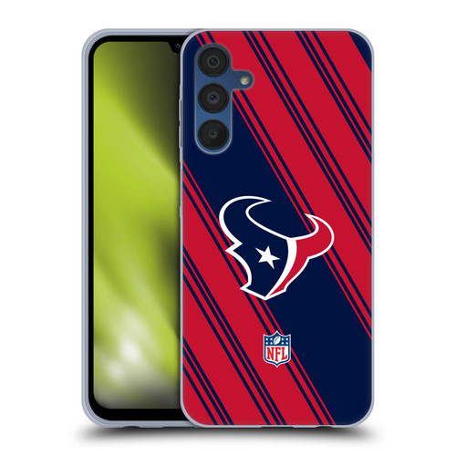 NFL Houston Texans Artwork Stripes Soft Gel Case for Samsung Galaxy A15