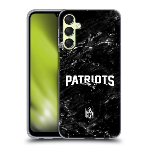 NFL New England Patriots Artwork Marble Soft Gel Case for Samsung Galaxy A24 4G / M34 5G