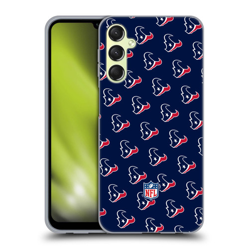 NFL Houston Texans Artwork Patterns Soft Gel Case for Samsung Galaxy A24 4G / M34 5G