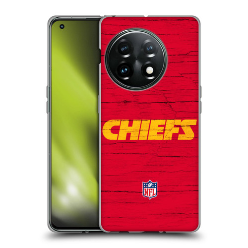 NFL Kansas City Chiefs Logo Distressed Look Soft Gel Case for OnePlus 11 5G