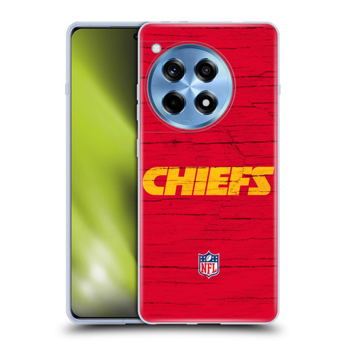 NFL Kansas City Chiefs Logo Distressed Look Soft Gel Case for OnePlus 12R