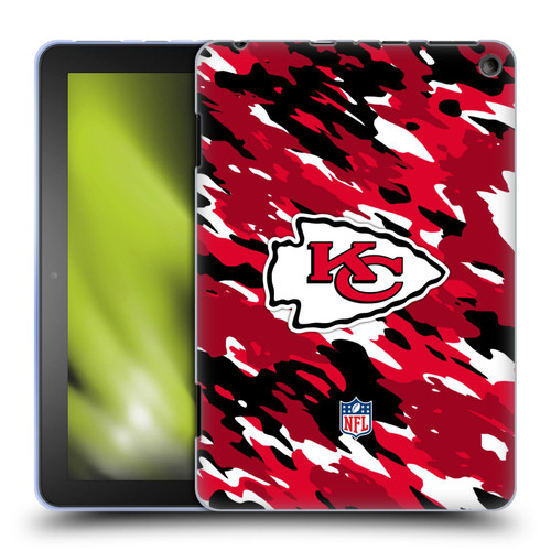 NFL Kansas City Chiefs Logo Camou Soft Gel Case for Amazon Fire HD 8/Fire HD 8 Plus 2020