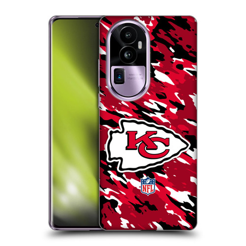 NFL Kansas City Chiefs Logo Camou Soft Gel Case for OPPO Reno10 Pro+