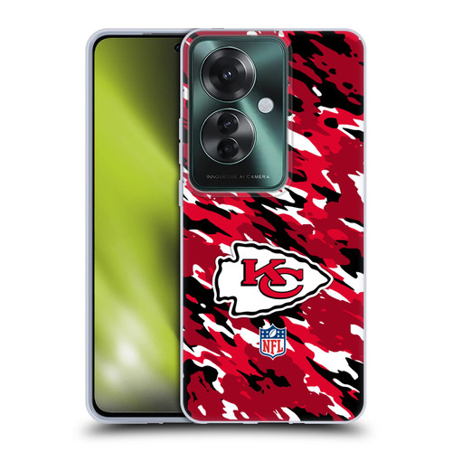 NFL Kansas City Chiefs Logo Camou Soft Gel Case for OPPO Reno11 F 5G / F25 Pro 5G