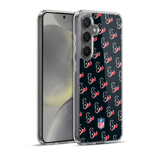 NFL Houston Texans Artwork Patterns Soft Gel Case for Samsung Galaxy S24+ 5G & MagSafe