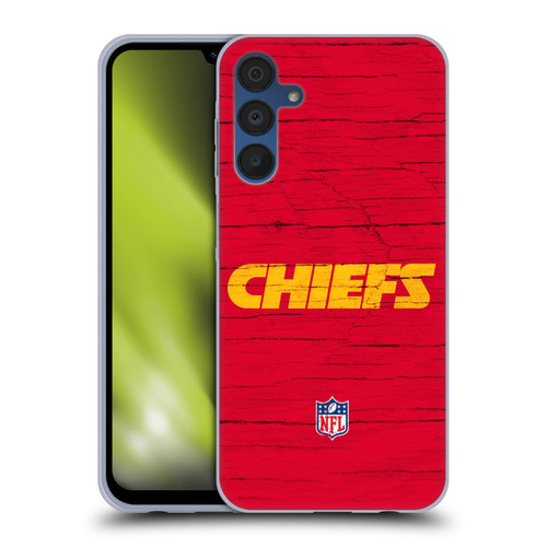 NFL Kansas City Chiefs Logo Distressed Look Soft Gel Case for Samsung Galaxy A15