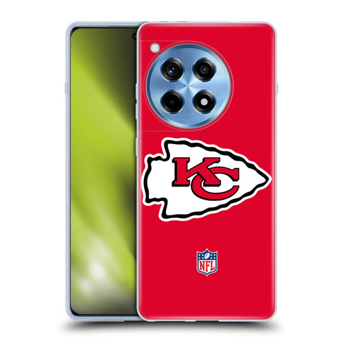 NFL Kansas City Chiefs Logo Plain Soft Gel Case for OnePlus 12R