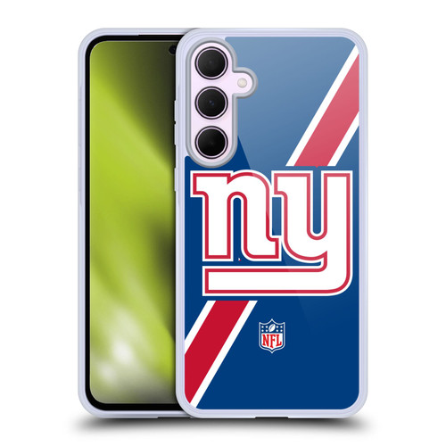 NFL New York Giants Logo Stripes Soft Gel Case for Samsung Galaxy A35 5G
