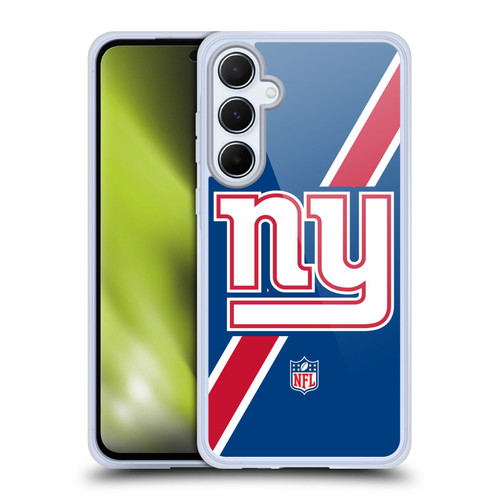 NFL New York Giants Logo Stripes Soft Gel Case for Samsung Galaxy A55 5G