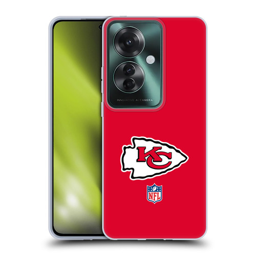 NFL Kansas City Chiefs Logo Plain Soft Gel Case for OPPO Reno11 F 5G / F25 Pro 5G
