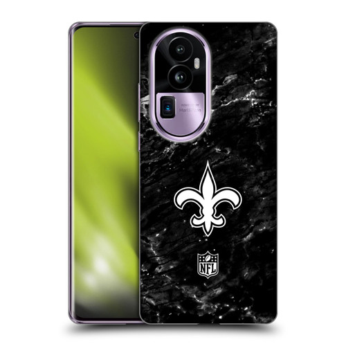 NFL New Orleans Saints Artwork Marble Soft Gel Case for OPPO Reno10 Pro+