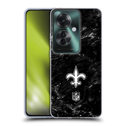 NFL New Orleans Saints Artwork Marble Soft Gel Case for OPPO Reno11 F 5G / F25 Pro 5G