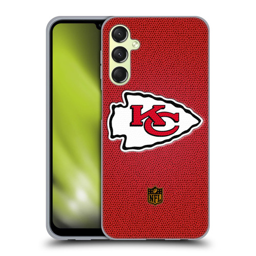 NFL Kansas City Chiefs Logo Football Soft Gel Case for Samsung Galaxy A24 4G / M34 5G