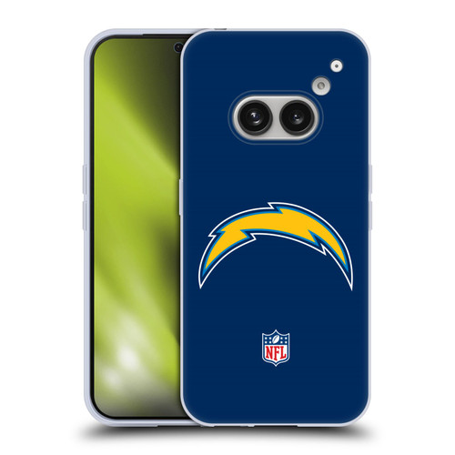NFL Los Angeles Chargers Logo Plain Soft Gel Case for Nothing Phone (2a)